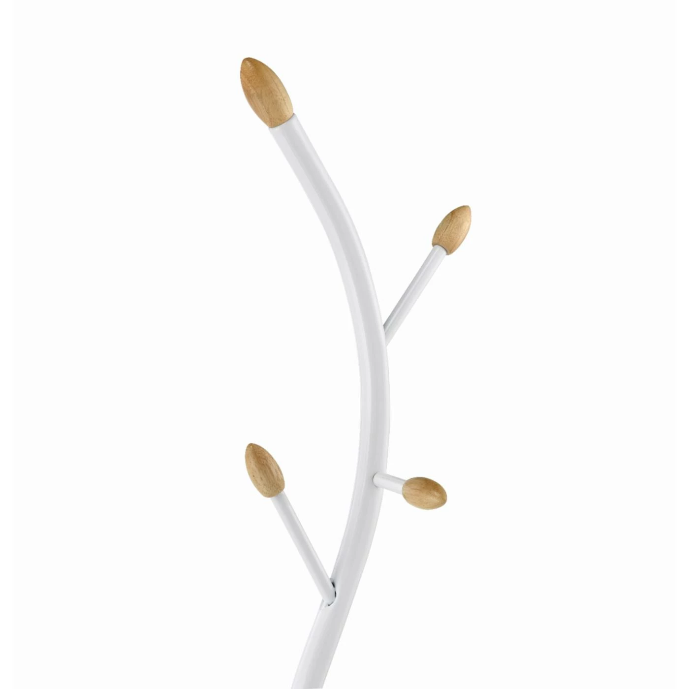 Promo 𧨠Roundhill Furniture Ares Metal White And Oak Standing π§₯ Coat Rack β¨ - Image 4