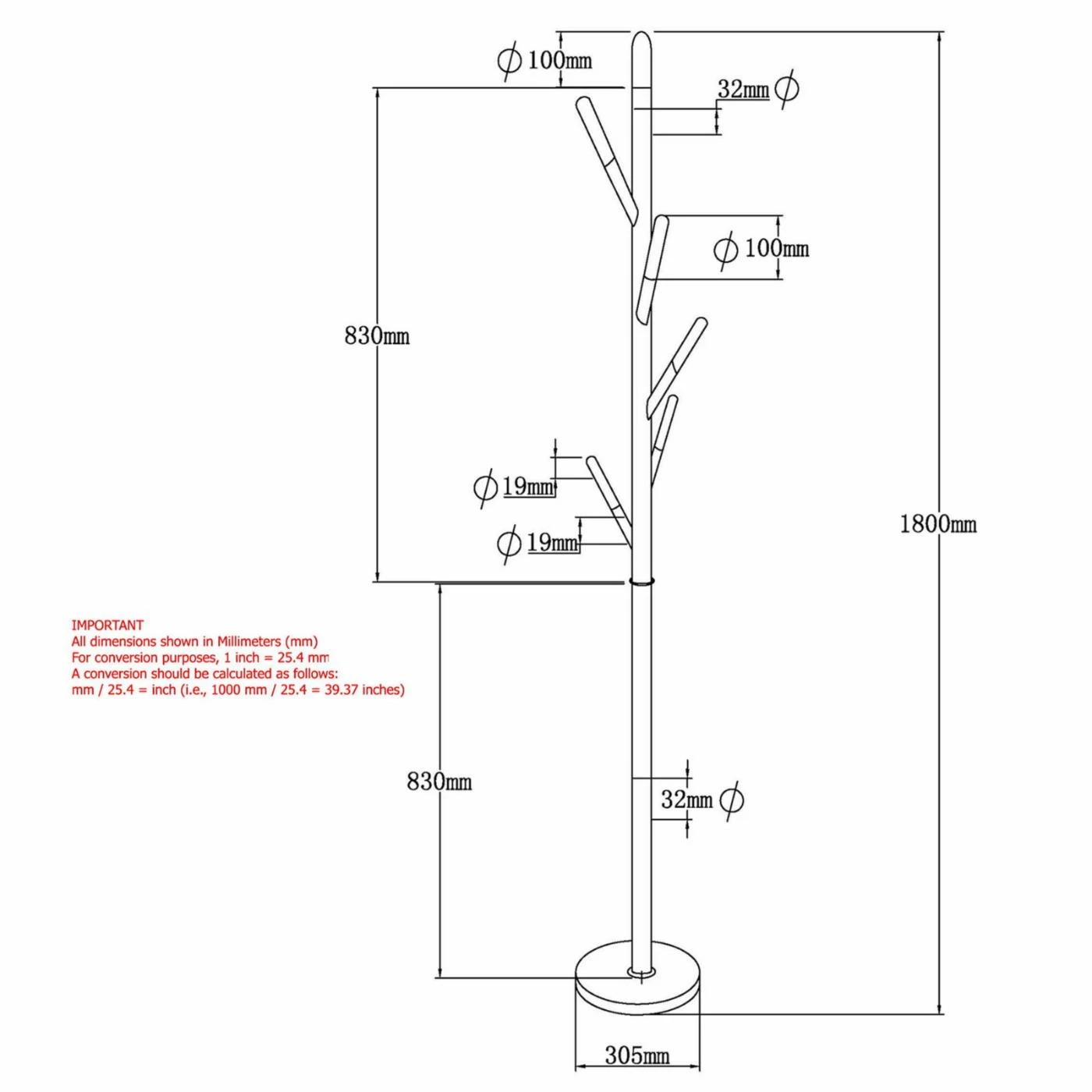 Brand new ⭐ WHI Metal 🧥 Coat Rack With Wood Tips ✔️ - Image 4