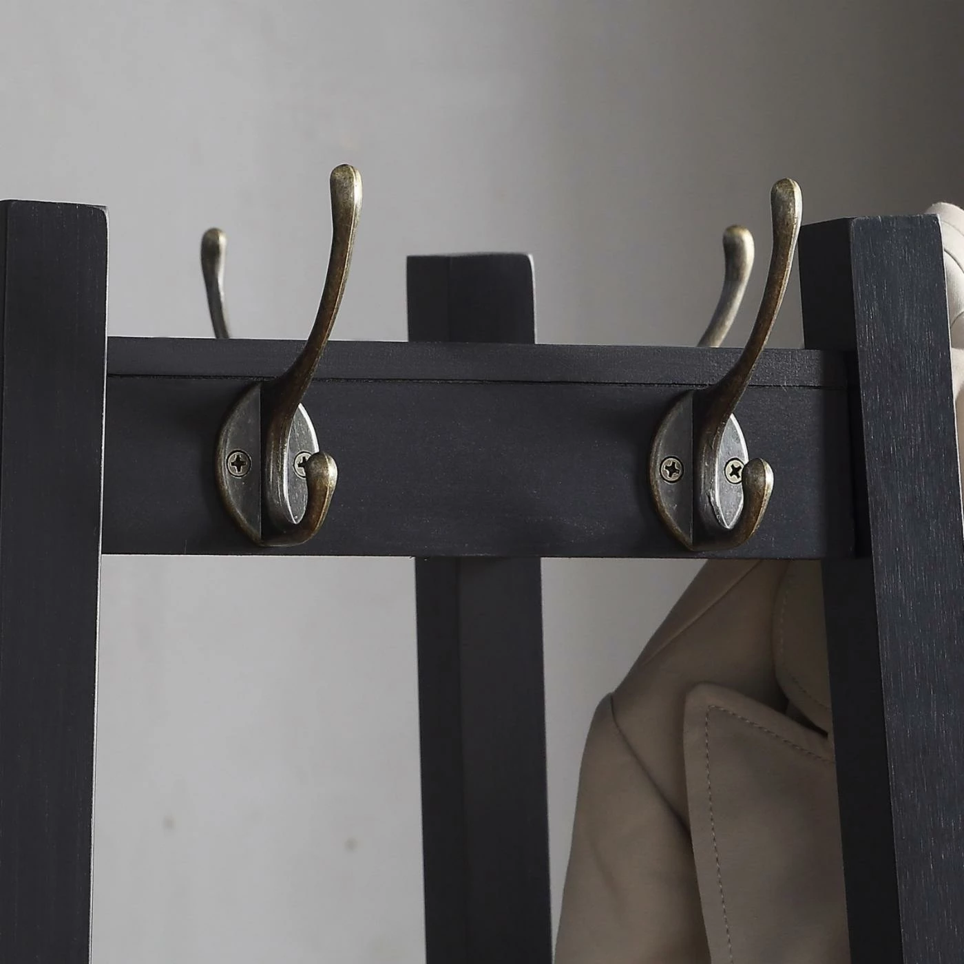 Hot Sale 😀 Wood Roundhill Furniture Vassen 3 Shelf Storage Standing 🧥 Coat Rack ✨ - Image 6