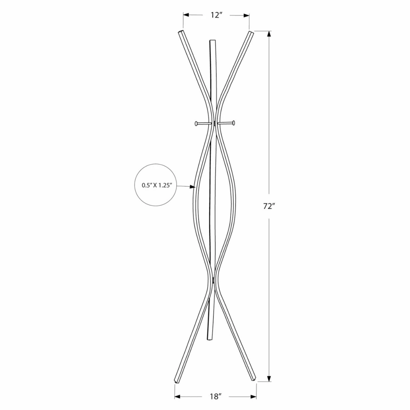 Wholesale β Monarch Specialties Monarch Metal Contemporary 72 In. π§₯ Coat Rack π - Image 7