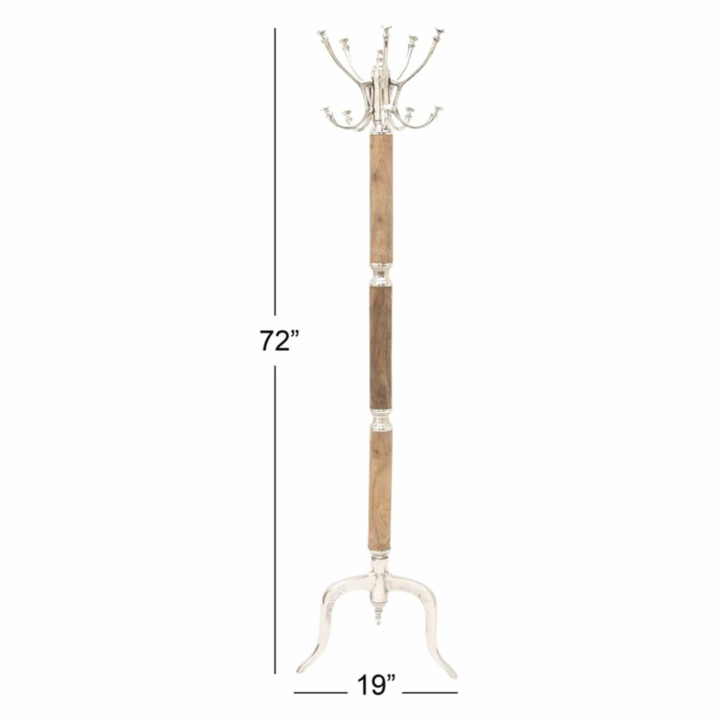 Promo π Metal DecMode 72 In. Aluminum π§₯ Coat Rack β - Image 2