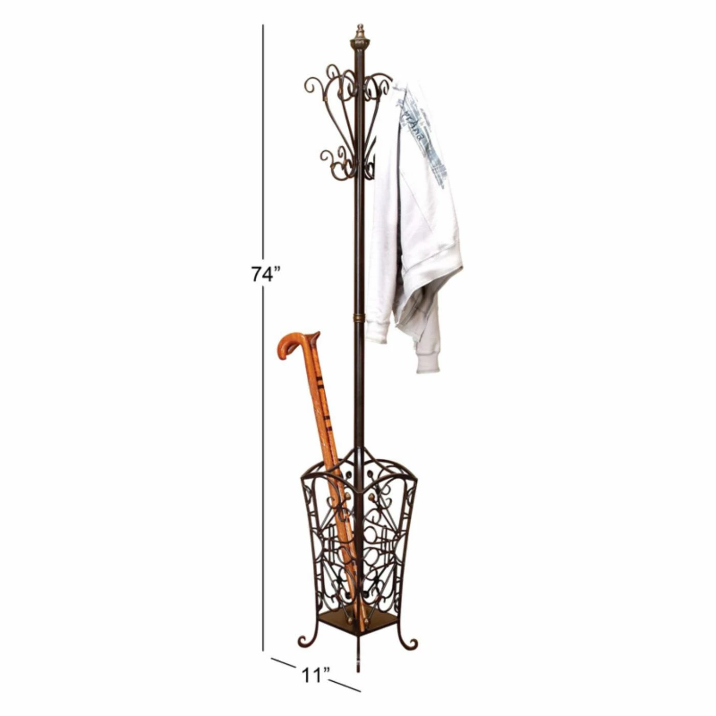 Best Sale 😀 Wrought Iron DecMode 74 In. Metal 🧥 Coat Rack 🔥 - Image 3
