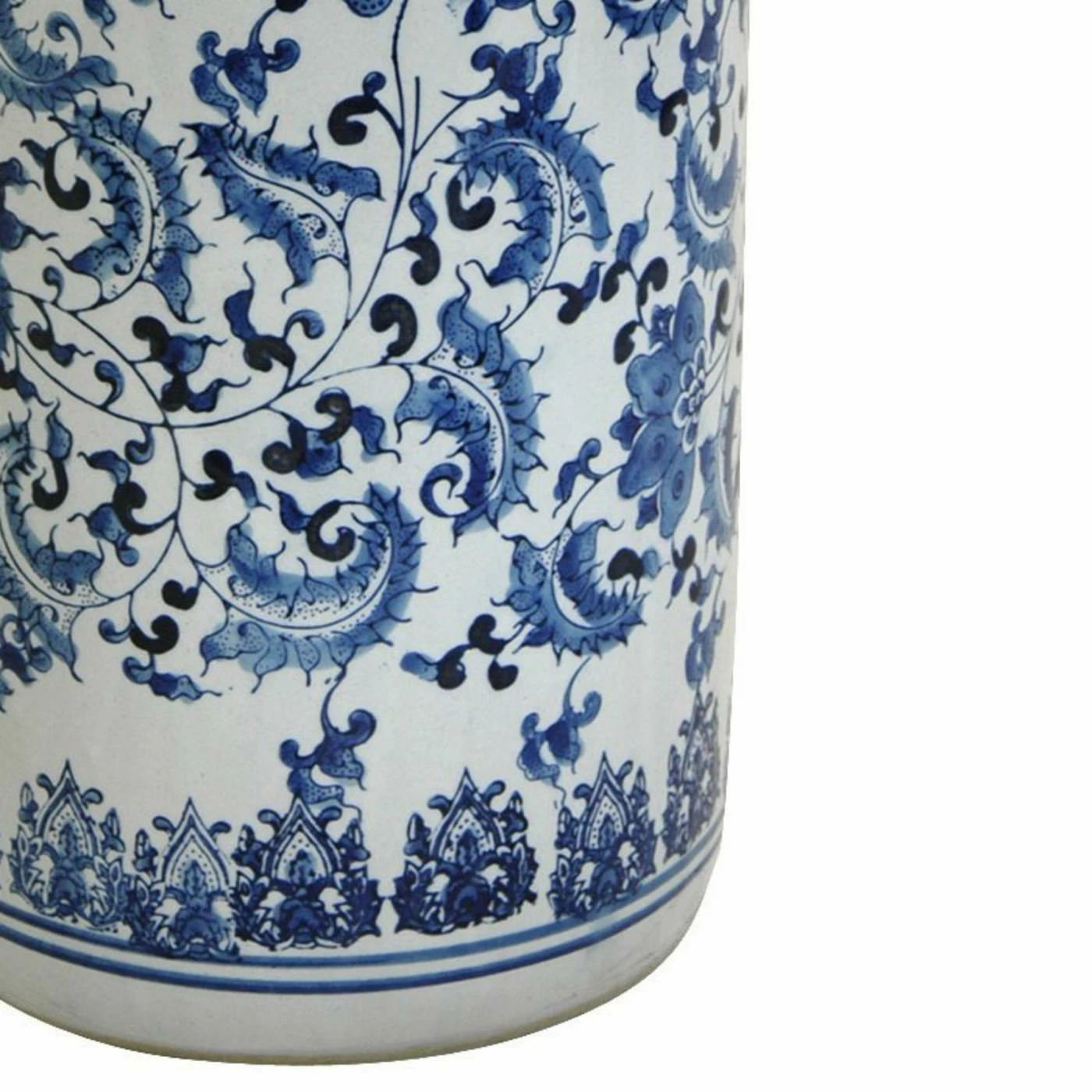 Budget 😀 Ceramic Red Lantern Floral Blue And White Porcelain Umbrella Stand ✔️ - Image 3
