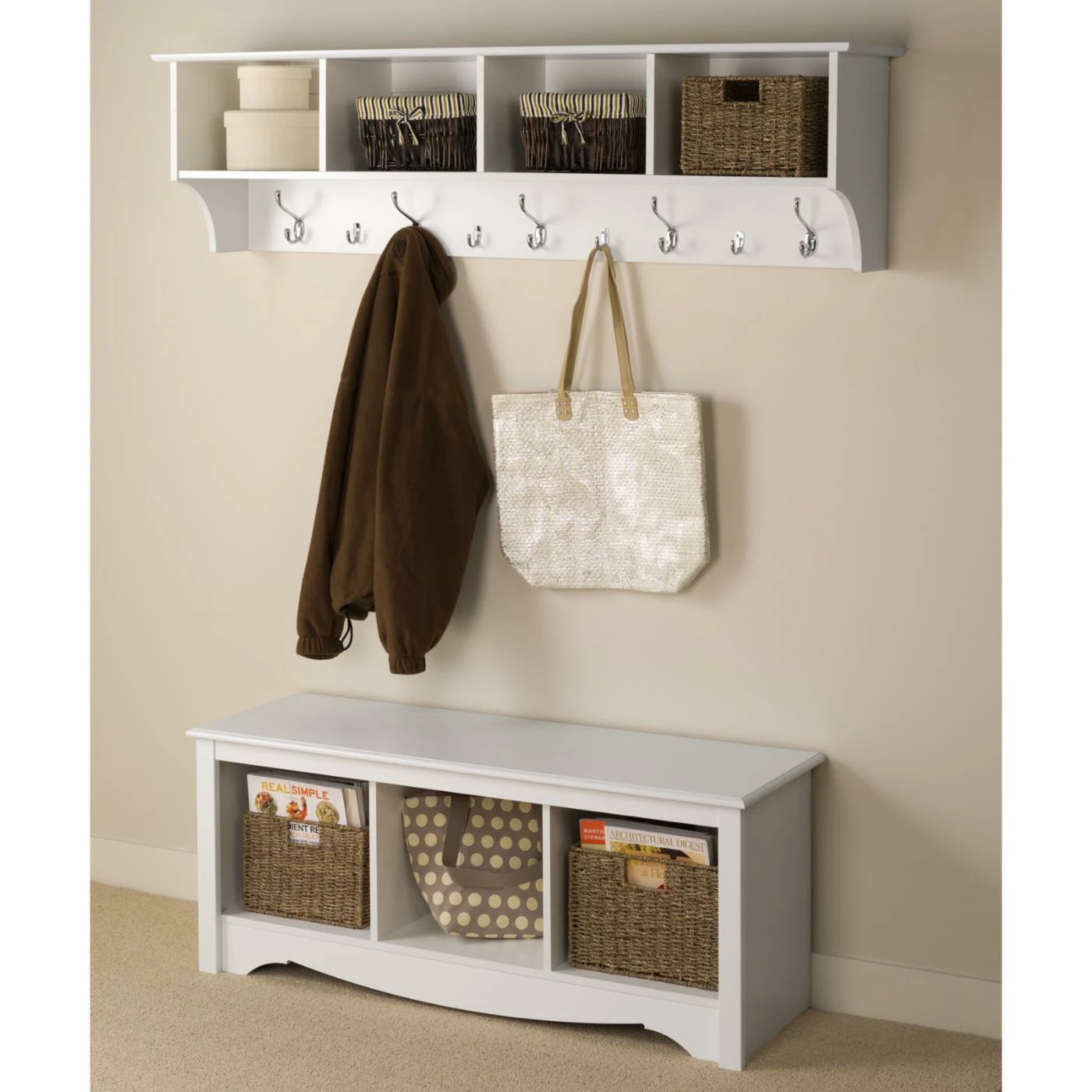 Promo π Wood Prepac 60 In. Wide Hanging Entryway Shelf π - Image 3