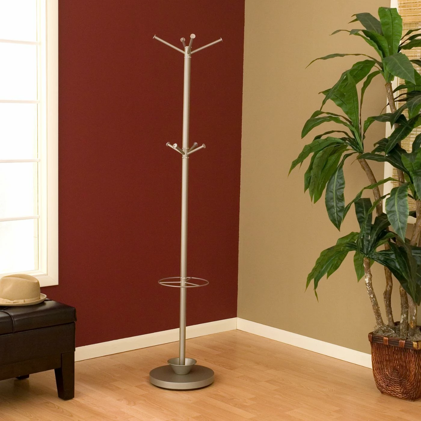 Flash Sale 🎁 Adesso Quatro Metal Standing 🧥 Coat Rack And Umbrella Stand 🎉 - Image 2