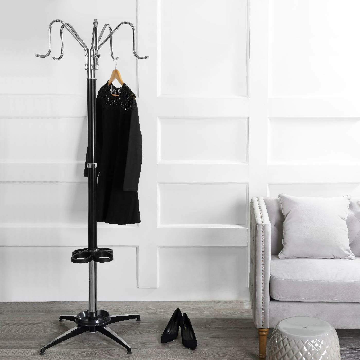 Outlet 👏 Wrought Iron Happimess Ethan Parlor Standing 🧥 Coat Rack 👏 - Image 2