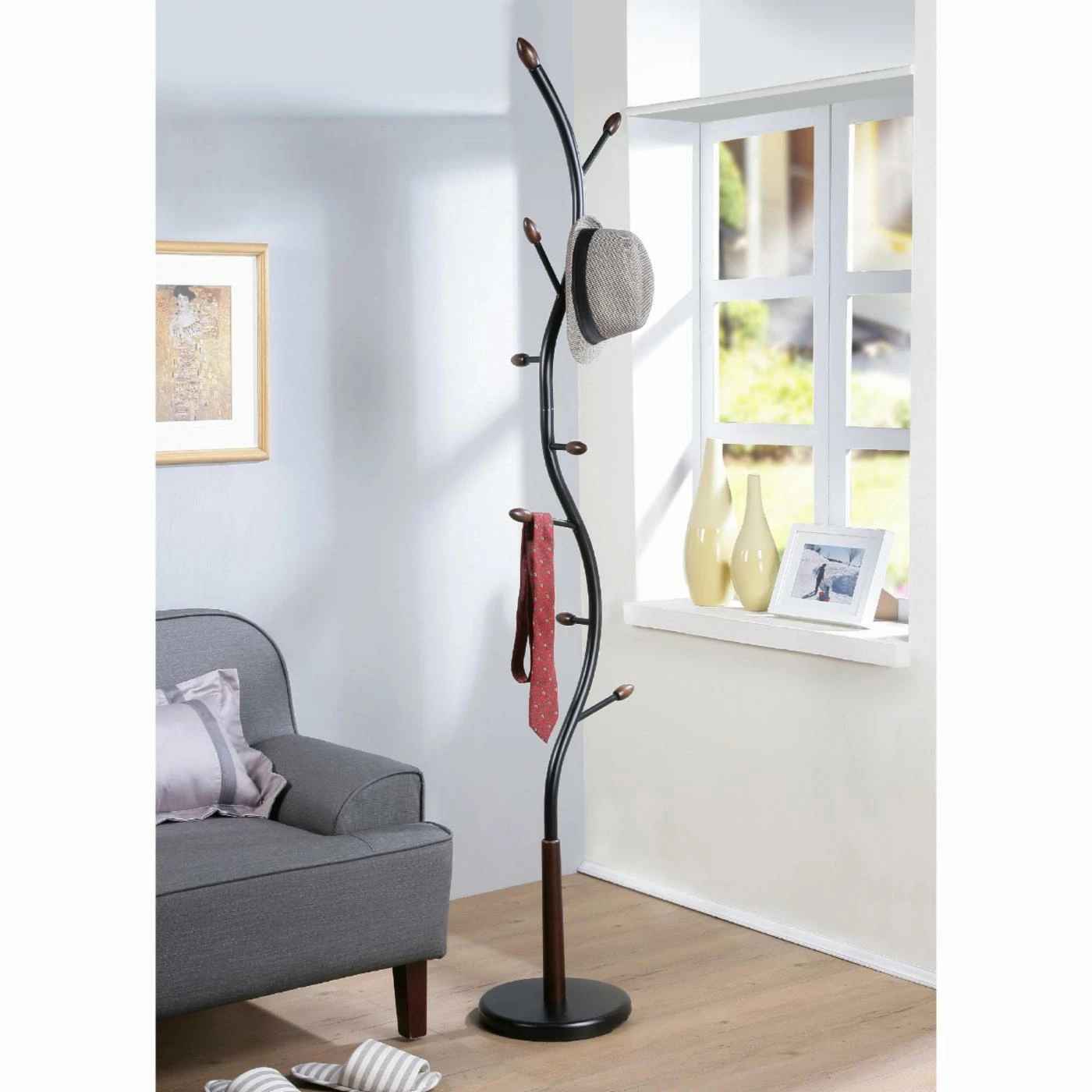 Best Pirce β¨ Roundhill Furniture Arles Metal Standing π§₯ Coat Rack π - Image 2