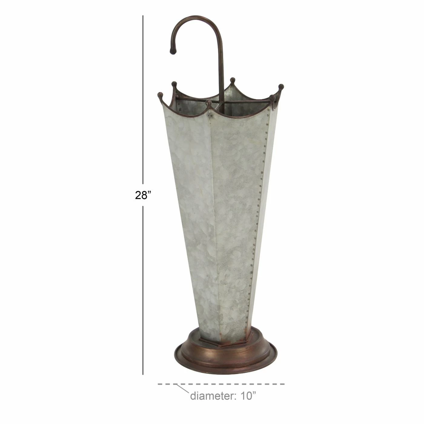 Hot Sale 🔥 Metal DecMode Farmhouse Galvanized Iron Umbrella Stand 🎉 - Image 2