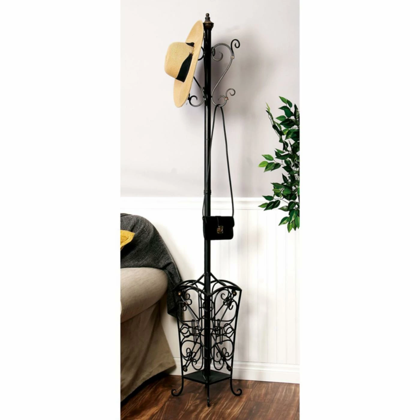 Best Sale 😀 Wrought Iron DecMode 74 In. Metal 🧥 Coat Rack 🔥 - Image 2