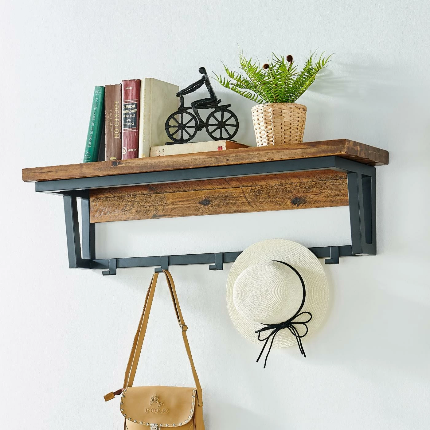 Outlet β Alaterre Furniture Claremont 40 In. L Rustic Wood π§₯ Coat Hook With Shelf π - Image 2