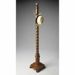 Brand new 👍 Butler Specialty Wood Butler Swirl Standing 🧥 Coat Rack 🎁