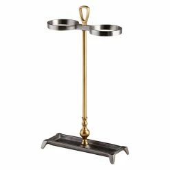 Best Sale 👏 Metal Cyan Design Hold For Two Umbrella Stand 👍