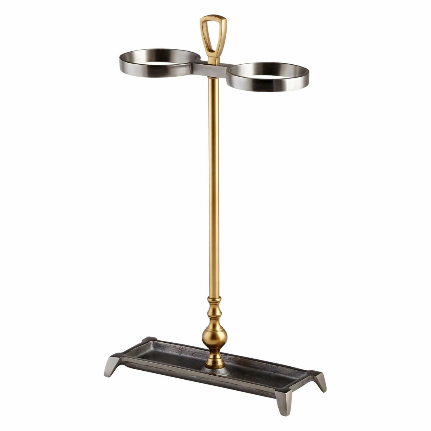 Best Sale 👏 Metal Cyan Design Hold For Two Umbrella Stand 👍