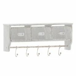 Cheapest ✨ Flash Furniture Daly Wall Mounted Pine Wood Storage Rack With Drawers 🎁