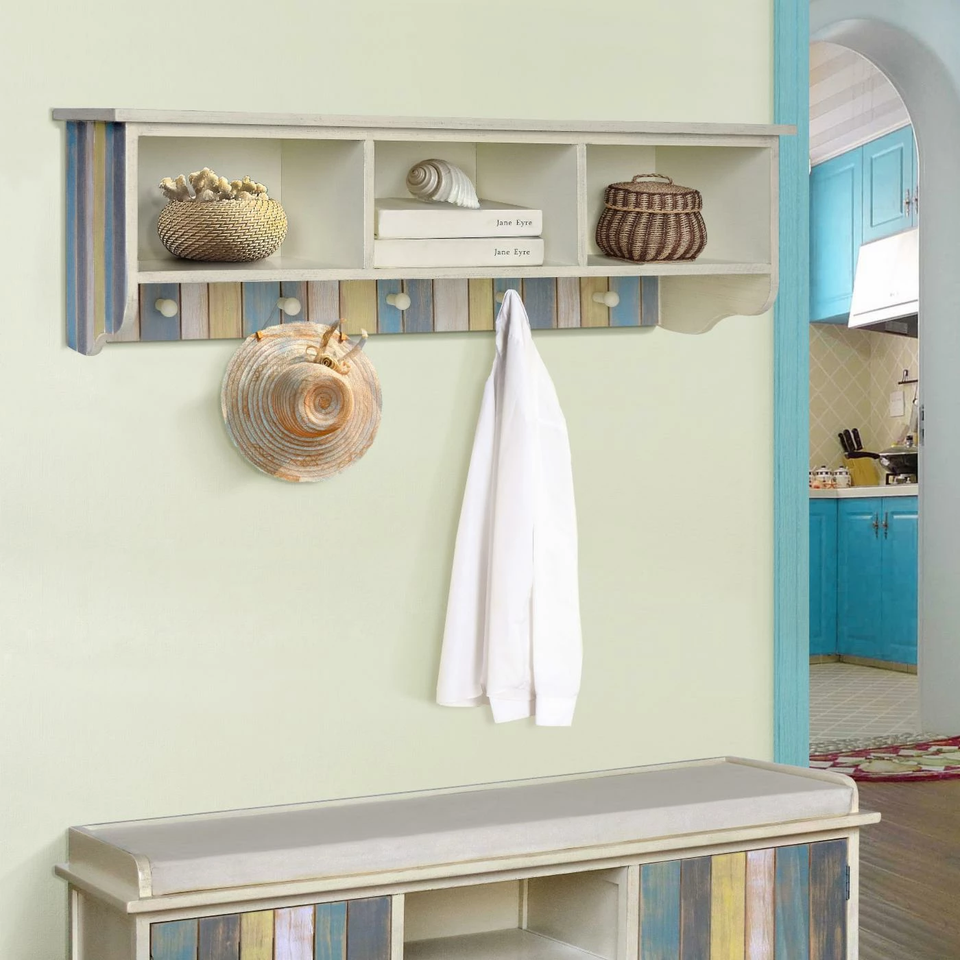 Buy ⭐ Wood Gallerie Decor Seaside Wall Organizer 🔔