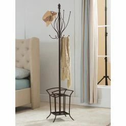 Cheap ✨ K&B Furniture K & B Furniture Metal 🧥 Coat Rack With Umbrella Stand - 69H In. 🥰