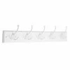 Top 10 🔔 Metal Liberty Hardware 27 In. 🧥 Coat And Hook Rack With 5-Tri-Hooks - Flat White / White 🎁