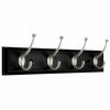 Promo ✨ Metal Liberty Hardware 27 In. Deluxe 🧥 Coat And Hook Rack With 4-Hooks - Satin Nickel / Black 🧨