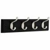 Best deal 🤩 Metal Liberty Hardware 18 In. 🧥 Coat And Hook Rack With 4-Heavy-Duty Hooks - Satin Nickel / Black 🌟