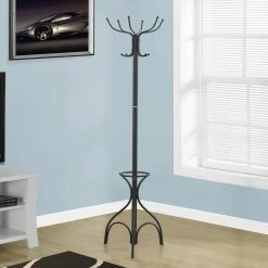 Wholesale ⭐ Monarch Specialties Metal Standing 🧥 Coat Rack With Umbrella Holder - 70H In. 🔥