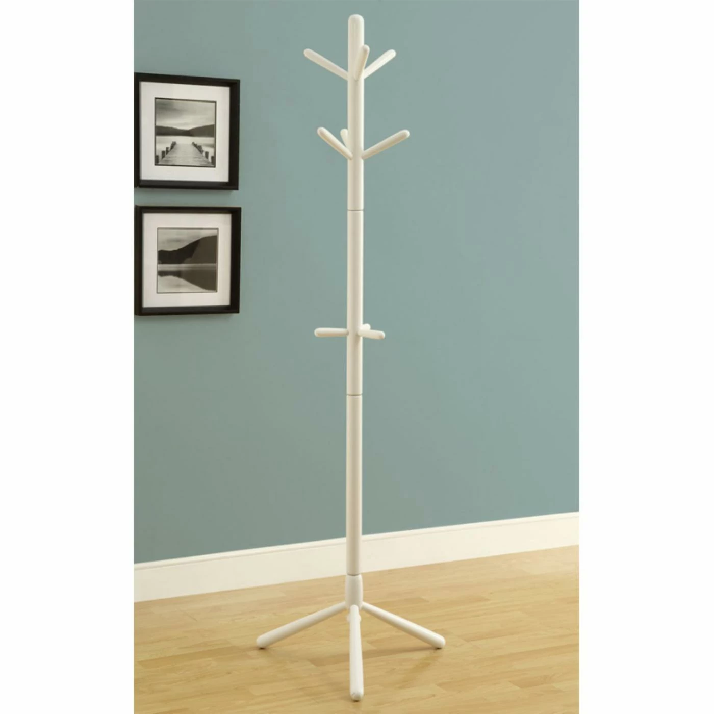 Wholesale π₯° Monarch Specialties White Contemporary Solid Wood π§₯ Coat Rack π€©