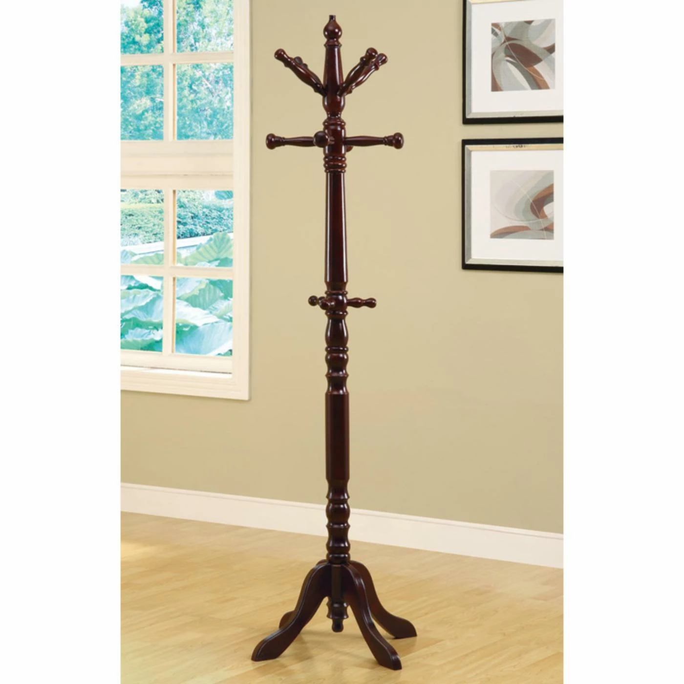 Cheap π€© Monarch Specialties Cherry Traditional Solid Wood π§₯ Coat Rack π₯