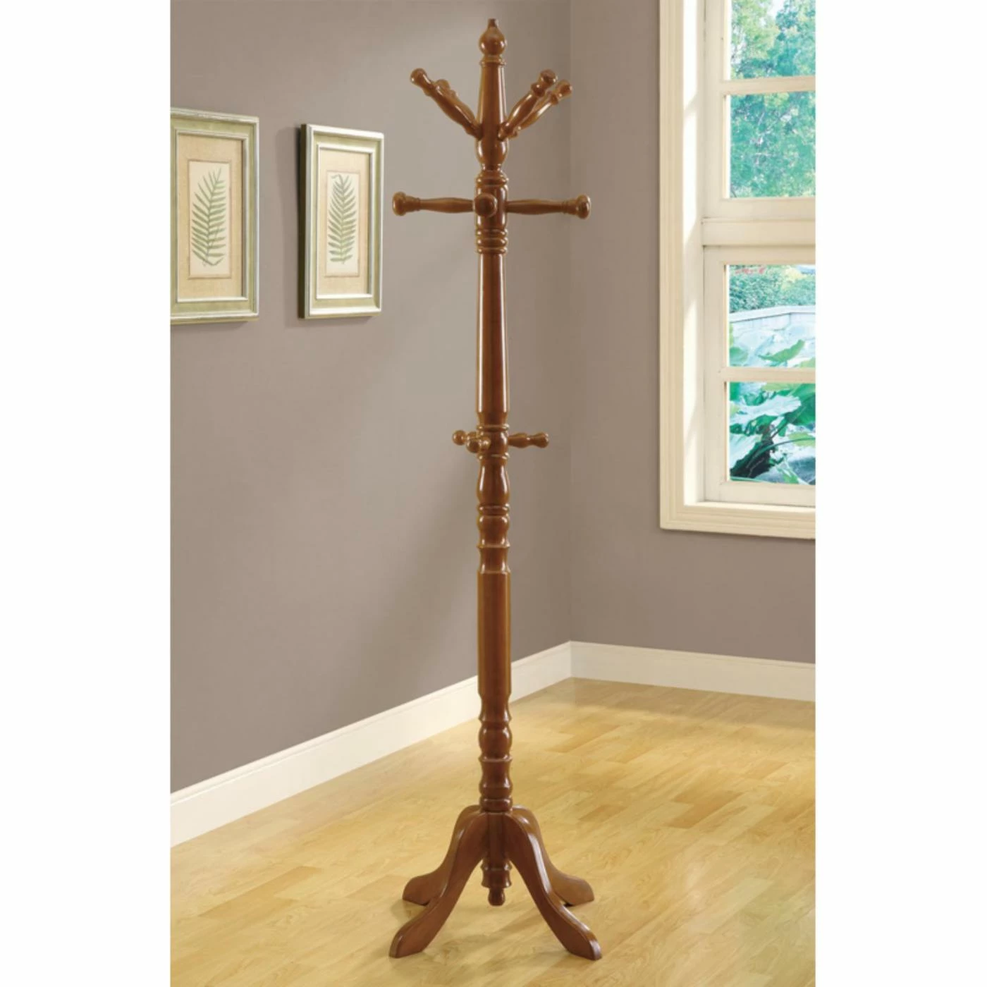 Promo π Monarch Specialties Oak Traditional Solid Wood π§₯ Coat Rack β€οΈ