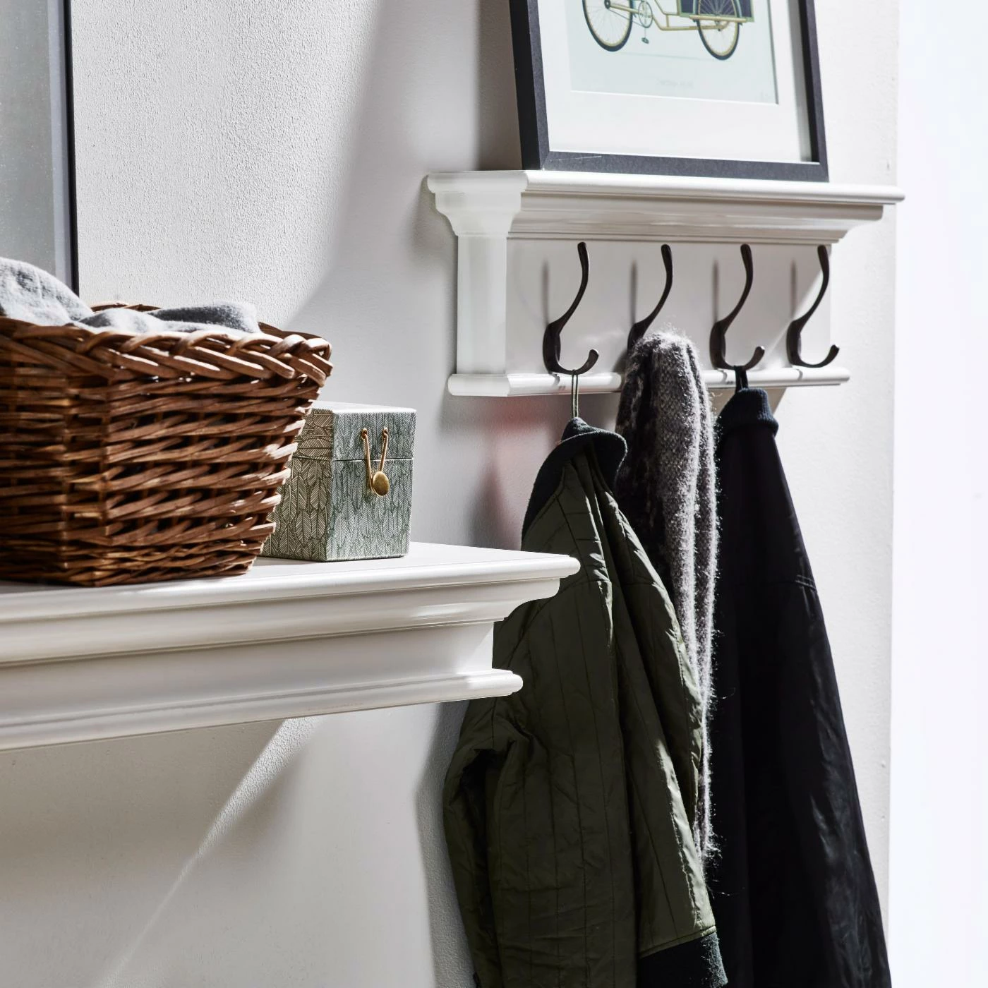 Budget 🌟 Metal Nova Solo Halifax 4 Hook Wall 🧥 Coat Rack 😉