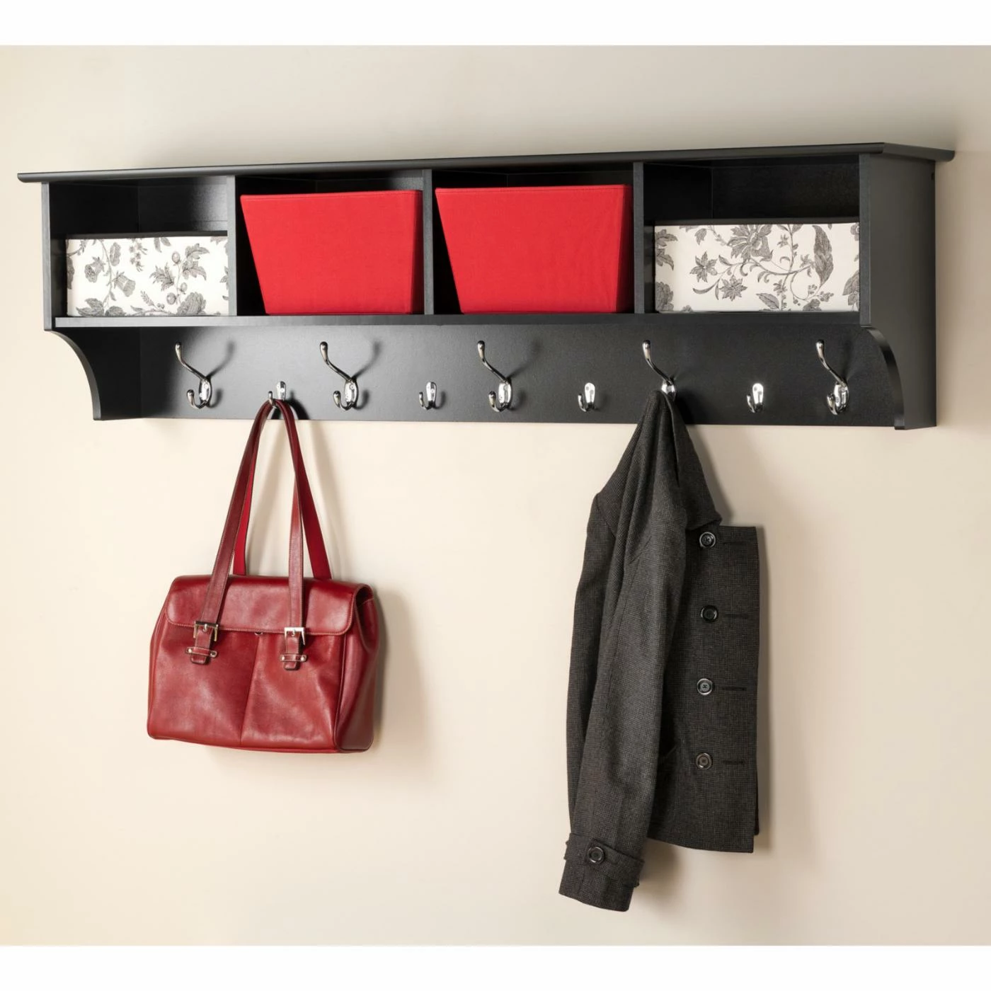 Promo π Wood Prepac 60 In. Wide Hanging Entryway Shelf π