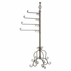 Promo 😍 Wrought Iron Tripar 4 Arm Swivel 🧥 Coat Rack 💯