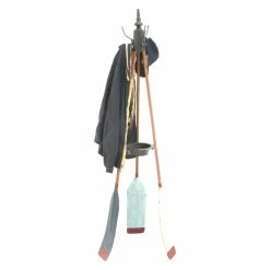 Hot Sale 😉 DecMode Metal Oar 🧥 Coat Rack - 69H In. 🎁