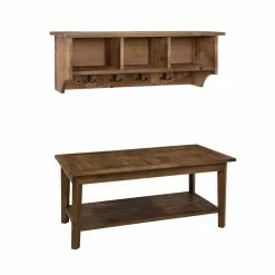 Discount 😀 Alaterre Furniture Wood Revive Storage 🧥 Coat Hook With Bench Set 🌟