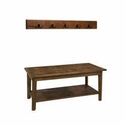 Deals 😍 Wood Alaterre Furniture Revive Wall 🧥 Coat Hook With Bench Set 🤩