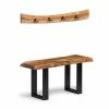New 👍 Wood Alaterre Furniture Alpine Natural Live Edge 36 In. Bench With 🧥 Coat Hook Set 🔥