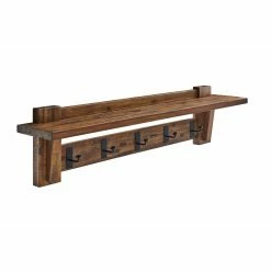 Best reviews of ⭐ Alaterre Furniture Durango 60 In. L Industrial Wood 🧥 Coat Hook Entryway Shelf ⌛
