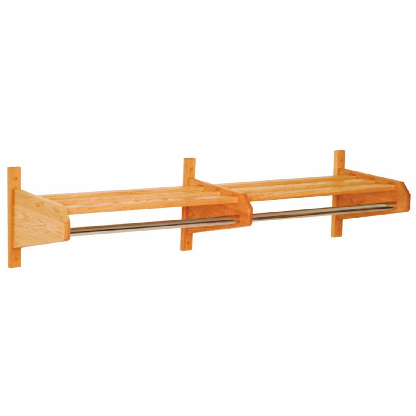 Outlet 🤩 Wooden Mallet 48-Inch Double Wooden Wall 🧥 Coat & Hat Rack 🔥