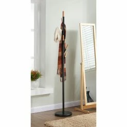 Brand new ⭐ WHI Metal 🧥 Coat Rack With Wood Tips ✔️
