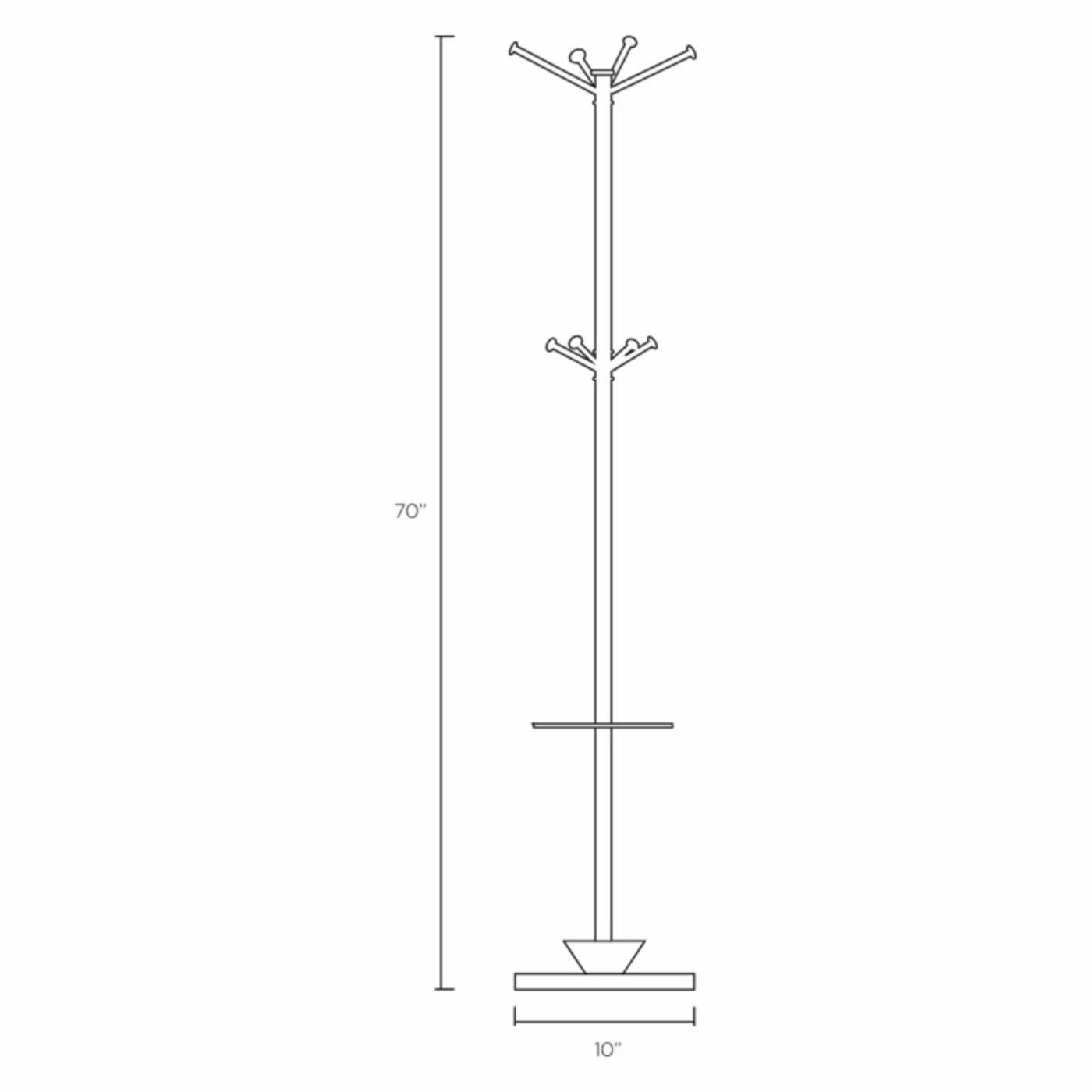Flash Sale 🎁 Adesso Quatro Metal Standing 🧥 Coat Rack And Umbrella Stand 🎉 - Image 5