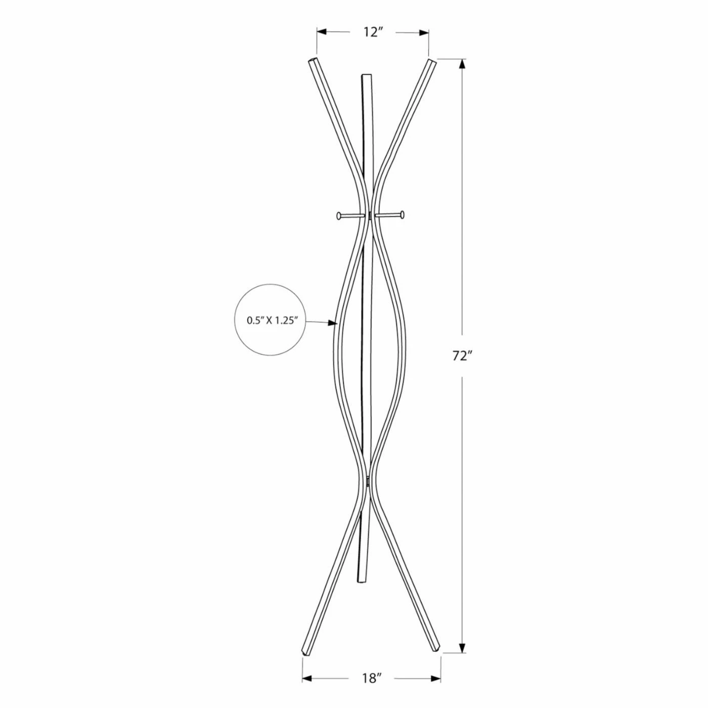 Wholesale β Monarch Specialties Monarch Metal Contemporary 72 In. π§₯ Coat Rack π - Image 5