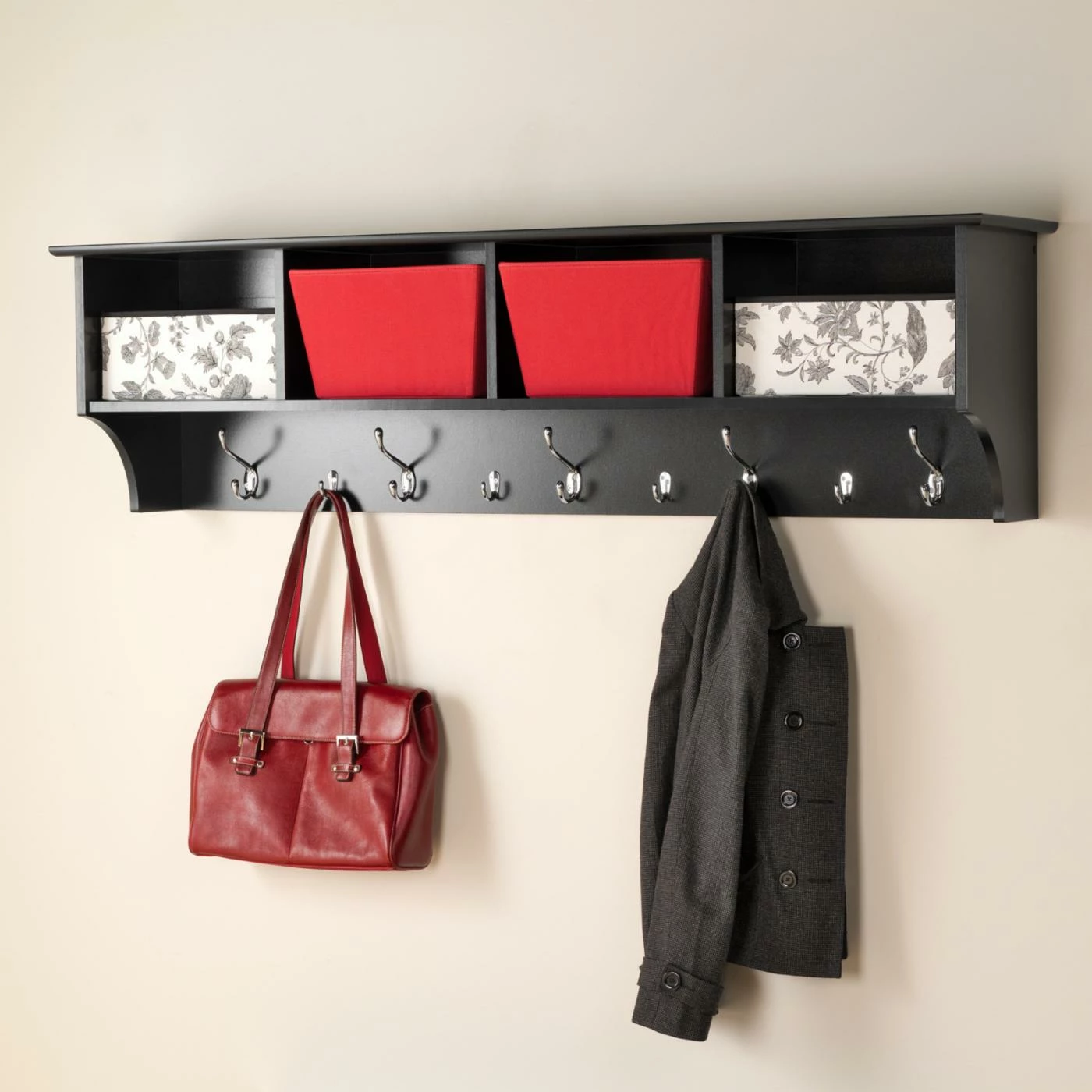 Promo π Wood Prepac 60 In. Wide Hanging Entryway Shelf π - Image 5